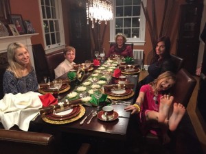 Weihnachtsessen mit der Gastfamilie und Freunden