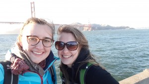 Andrea an der Golden Gate Bridge