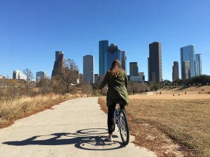 Buffalo Bayou - Bike Tour mit Blick auf Downtown